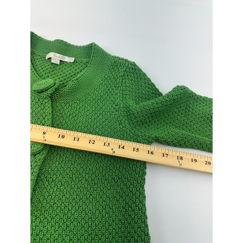 Boden Knit Cardigan Kelly Green Snap Covered Faux Buttons Chunky WK734 Womens 4 - Picture 15 of 16